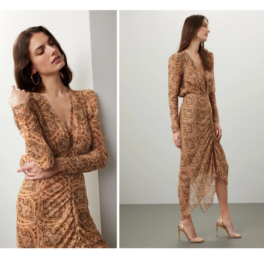 Ronny Kobo 
Brown Astrid Dress